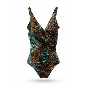 Miraclesuit Animal Print One-Piece Swimsuit Tummy Control Ruched | See Measureme